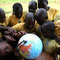 Local schoolchildren in Uganda