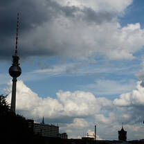 The Fernseturmor TV tower, tallest in Germany