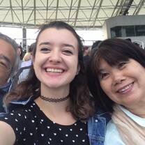 With my host family at the aquarium! 