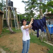 A community service volunteer in Belize
