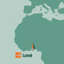 Map of Lome, Togo