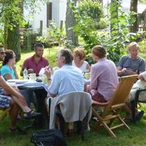 Spanish in Uruguay students enjoy a meal together.