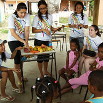 SIT Students at a Health Fair