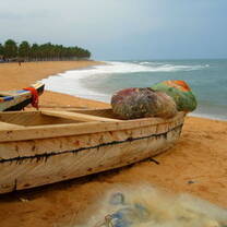 boat on the coast of Togo