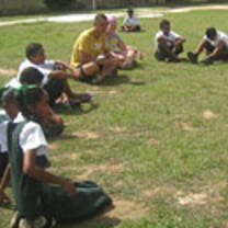 YCI volunteers with students