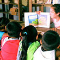 Teaching in a classroom in Guyana