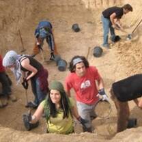 Volunteers digging in Palestine