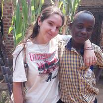 Vulnerable children with his Educational Sponsor 