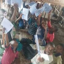 Support of exercise books to vulnerable children
