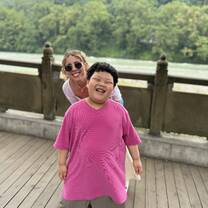 Aupair with host child