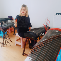 Aupair playing with instruments