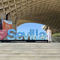 Student completing a professional business internship in Seville, Spain, gaining hands-on work experience, building their resume, and improving Spanish language skills while exploring the city