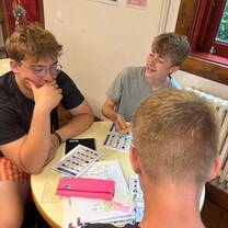 Chester Colleg's Spanish campers in Spanish class