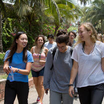 Students walking.
