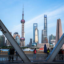 Shanghai skyline.