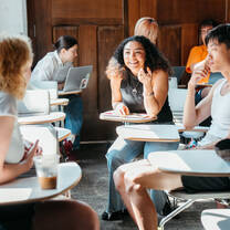 Students in a classroom. 