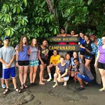 Group of students in park in Costa Rica