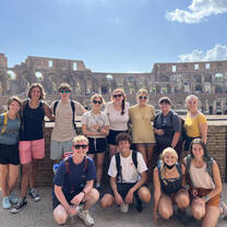 Students on-shore excursion to the Colosseum in Rome
