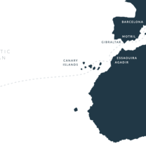 Voyage itinerary - Mediterranean to Caribbean