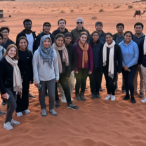 Group photo in the desert
