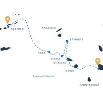 Voyage itinerary - Virgin Islands to Antigua