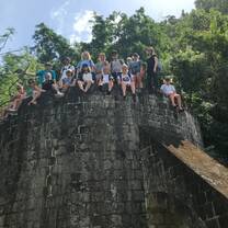 Students exploring Fort Brimstone in St. Kitts