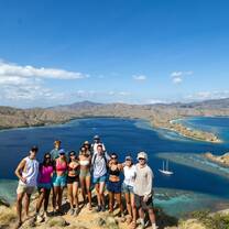 Students on a hike in Komodo National Park