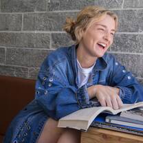 Student enjoying an interactive study session during the study abroad program.