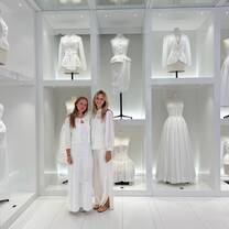 Students visiting La Galerie Dior during their free weekend in Paris while studying abroad.