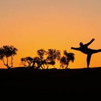 sillouhuette of person at sunset