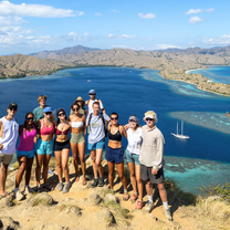 Students on shore time Komodo National Park