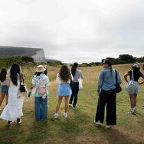 Summer School students at Seven Sisters cliffs