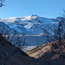 The volcano and glacier
