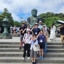 Participants exploring Kagoshima