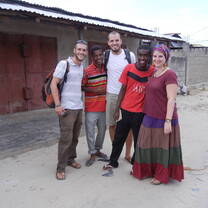 Two Interns with Zanzibar Locals