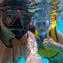 Students snorkeling 