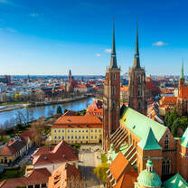 Odra River in Wroclaw Poland 