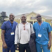Two male nurses and clinic director