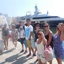French students on an excursion in Nice