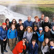 SIT students pose for a photo in Iceland