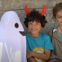 Kids dressing up in Italy