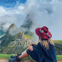girl at machu picchu