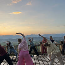 Sunset group yoga 