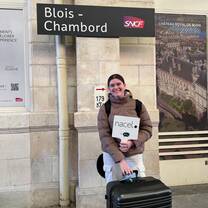 Student arriving for her Highschool Exchange progam in France