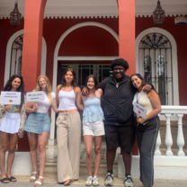 Students in front of the EF Malaga Language Campus