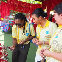 KET teachers visiting a local Thai temple during orientation in Sukhothai.