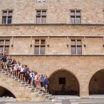 Students visiting the Palace of the Grand Master of the Knights of Rhodes