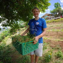 Volunteer Working in the Garden