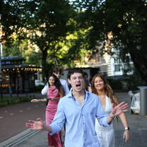 Walking Through Amsterdam on the Way to a Graduation Photoshoot