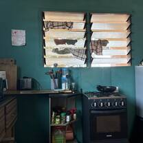 Here is the kitchen which you are going to share with the other volunteers 